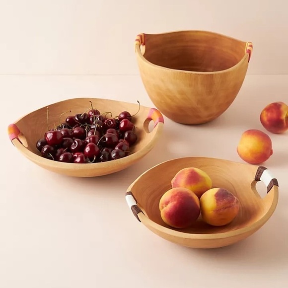 Anthropologie Amai Serving Wooden Bowl - Picture 9 of 9